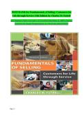 Test Bank for Fundamentals of Selling&colon; Customers for Life through Service 13th Edition Questions and Answers &vert; Latest Update 2026 Exam Prep &vert; 100&percnt; Guarantee Pass &vert; By Charles M&period; Futrell