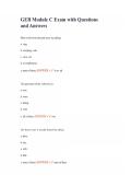 GEB Module C Exam with Questions and Answers