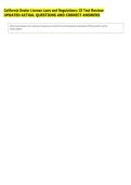 California Dealer License Laws and Regulations&colon; CE Test Review &NewLine;UPDATED ACTUAL QUESTIONS AND CORRECT ANSWERS 