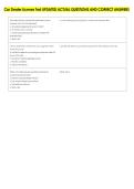 Car Dealer License Test UPDATED ACTUAL QUESTIONS AND CORRECT ANSWERS 