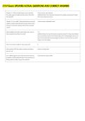 C10 T Exam UPDATED ACTUAL QUESTIONS AND CORRECT ANSWERS 
