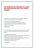 CNA PROMETRIC TEST PREP BANK 410&plus; LATEST REAL EXAM QUESTIONS WITH 100&percnt; CORRECT ANSWERS 2026&sol;2027