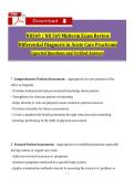 NR569 Midterm  Exam differential diagonis  actual care  practuim expected with questions and answers