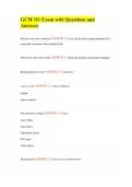 GCM 111 Exam with Questions and Answers