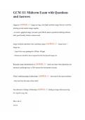GCM 111 Midterm Exam with Questions and Answers