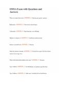OMSA Exam with Questions and Answers