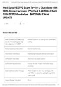 Med Surg HESI V2 Exam Review &sol; Questions with 100&percnt; Correct Answers &vert; Verified &vert;&vert; ACTUAL EXAM 2026 TEST&excl;&excl; Graded A&plus; &vert; 2025&vert;2026 EXAM UPDATE&NewLine;&NewLine;