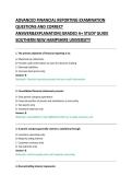 ADVANCED FINANCIAL REPORTING EXAMINATION &NewLine;QUESTIONS AND CORRECT &NewLine;ANSWER&EXPLANATION&vert;GRADED A&plus; STUDY GUIDE