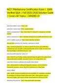 NCCT Phlebotomy Certification Exam 2025&sol;2026 Verified Questions and Answers Complete Study Guide All Topics Covered A&plus;&NewLine;