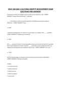 COUC 504 QUIZ 1 CULTURAL IDENTITY DEVELOPMENT EXAM QUESTIONS AND