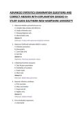 ADVANCED STATISTICS EXAMINATION QUESTIONS AND &NewLine;CORRECT ANSWER WITH EXPLANATION GRADED A&plus; &NewLine;STUDY GUIDE