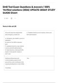 EMD Test  Exam Questions & Answers &vert; 100&percnt; Verified solutions &lpar;2026&rpar; UPDATE &vert;2026&excl;&excl; STUDY GUIDE EXAM  