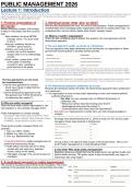 Summary Public Management 