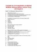 Test Bank for Crisis Negotiations&comma; 6th Edition by Michael McMains&comma; Wayman Mullins&comma; Andrew Young &lpar;All Chapters&rpar;