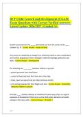 DCF Child Growth and Development &lpar;CGAD&rpar;&NewLine;Exam Questions with Correct Verified Answers &vert;&NewLine;Latest Update 2026&sol;2027 &vert; Graded A&plus;&period;