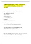 ENA and ESI Exam Questions and Answers&NewLine;Updated 2026&sol;2027 &vert; Graded A&plus; &vert; 100&percnt;&NewLine;Correct&period;