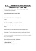 AQA A Level Chemistry June 2025 Paper 1 &NewLine;