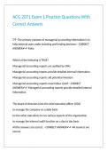 ACG 2071 Exam 1 Practice Questions With Correct Answers