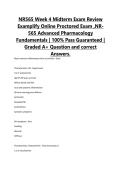 NR565 Week 4 Midterm Exam Review Examplify Online Proctored Exam &comma;NR-565 Advanced Pharmacology Fundamentals &vert; 100&percnt; Pass Guaranteed &vert; Graded A&plus; Question and correct Answers&period;&NewLine;