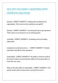 ACG 2071 FSU EXAM 1 QUESTIONS WITH COMPLETE SOLUTIONS