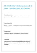 FIU ACG 4101 Kenneth Henry chapters 1-12 EXAM 3 Questions With Correct Answers
