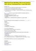 ISDS Final Exam Questions And Correct Answers &vert;&NewLine;100&percnt; Solved &vert; Guaranteed Pass &vert; Latest 2026-2027&period;