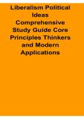 Liberalism Political Ideas Comprehensive Study Guide Core Principles Thinkers and Modern Political Theory 2025&sol; 2026