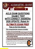 ACLS Exam Questions with Correct Answers 2026 Update &vert; AHA Advanced Cardiovascular Life Support &ndash; 2026&sol;2027 Certification Test Bank
