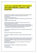 Ess 101 Exam 1 Questions With Correct Answers &vert;&NewLine;Latest Update 2026&sol;2027 &vert; Graded A&plus; &vert; 100&percnt;&NewLine;Assured Pass&period;
