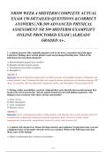 NR509 Week 4 Midterm Exam &ndash; Advanced Physical Assessment&colon; 150 Detailed Questions & Answers