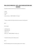 REAL ESTATE PRINCIPLES CHPT 1 QUIZ EXAM QUESTIONS AND ANSWERS&period;