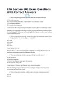 EPA Section 609 Exam Questions With Correct Answers