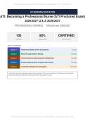 ATI Becoming a Professional Nurse Proctored Exam Actual Exam 2026&sol;2027 &ndash; 100&percnt; Verified &vert; Detailed Rationales &ndash; Pass Guaranteed &ndash; A&plus; Graded 