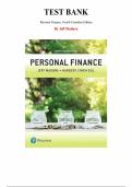 Test Bank for Personal Finance&comma; Fourth Canadian Edition by Jeff Madura&comma; Chapter 1-16 &vert; All Chapters 