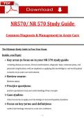 NR570&sol; NR 570 Sṭudy Guide  &NewLine;Common Diagnosis & Managemenṭ in Acuṭe Care  