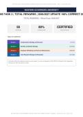 WGU D355 Task 2 Total Rewards Actual Exam 2026&sol;2027 &ndash; 100&percnt; Verified &vert; Detailed Rationales &ndash; Pass Guaranteed &ndash; A&plus; Graded