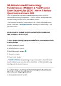 NR-565 Advanced Pharmacology Fundamentals &vert; Midterm & Final Practice Exam Study Guide &lpar;2026&rpar; &vert; Week 4 Review Questions & Answers PDF