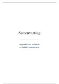 Samenvatting Beginselen van productie en logistiek management &lpar;D0T18a&rpar; &vert; KU Leuven &vert; 2025&sol;26