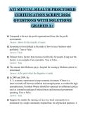ATI MENTAL HEALTH PROCTORED&NewLine;ACTUAL EXAM PAPER 2026&NewLine;QUESTIONS WITH ANSWERS GRADED&NewLine;A&plus;&NewLine;