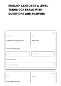 English language A level terms OCR 
