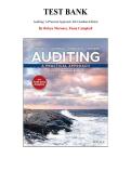 Test Bank for Auditing&colon; A Practical Approach&comma; 4th Canadian Edition by Robyn Moroney&comma; Fiona Campbell&comma; Chapter 1-14 &vert; All Chapters