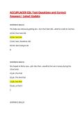 ACCUPLACER ESL Test Questions and Correct Answers&vert; Latest Update 2026&sol;27