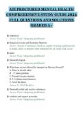 ATI PROCTORED MENTAL HEALTH&NewLine;COMPREHENSIVE STUDY GUIDE 2026&NewLine;FULL QUESTIONS AND SOLUTIONS&NewLine;GRADED A&plus;