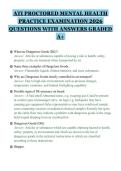 ATI PROCTORED MENTAL HEALTH&NewLine;PRACTICE EXAMINATION 2026&NewLine;QUESTIONS WITH ANSWERS GRADED&NewLine;A&plus;&NewLine;