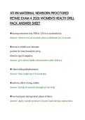ATI RN MATERNAL NEWBORN PROCTORED&NewLine;RETAKE EXAM 4 2026 WOMEN&rsquo;S HEALTH DRILL&NewLine;PACK ANSWER SHEET