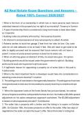 AZ Real Estate Exam Questions and Answers &ndash; Rated 100&percnt; Correct 2026&sol;2027 &vert; Arizona Real Estate Licensing Exam &vert; Complete Practice Review Material