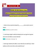 NR606 Midterm Exam diagonisis and management in physchical mental health  II practium  expected answers and questions 