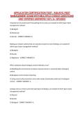 APPLICATOR CERTIFICATION TEST &sol; AQUATIC PEST MANAGEMENT EXAM WITH MULTIPLE CHOICE QUESTIONS AND VERIFIED ANSWERS 100&percnt; A&plus; GRADED
