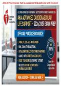 ACLS Pre-Course Self-Assessment Questions with Correct Answers 2026 &vert; AHA Advanced Cardiovascular Life Support &ndash; 2026&sol;2027 Exam Prep