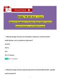 NR 606 Week 1 Exam wek 1-4 Exam diagonisis and management in physchical mental health  II practium  expected answers and questions